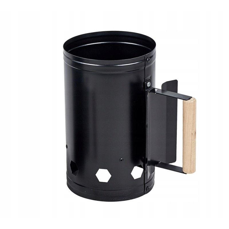 Kaminas anglies briketų kepsninei apšviesti