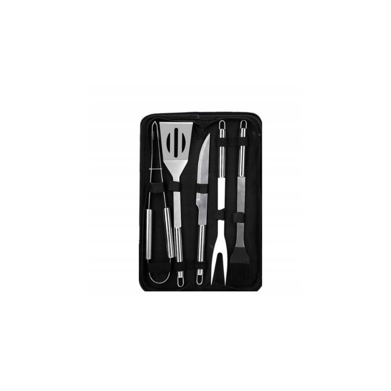 Grilio stalo įrankiai kepsninės priedai kepsninės indai dėkle 6 viename