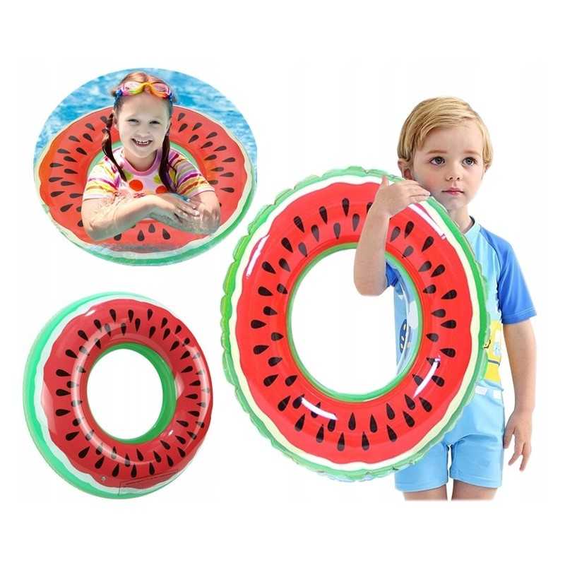 Pripučiamas arbūzo plaukimo žiedas, 80 cm