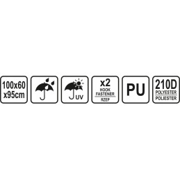 Grilio dangtis 100 x 60 x 95 cm lund