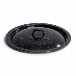 Juodai emaliuotas katilo dangtis, 34 cm Orio