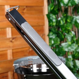 Juodos plieninės grilio žnyplės 51 cm