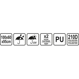 Grilio dangtis 100 x 60 x 95 cm 99760 lund