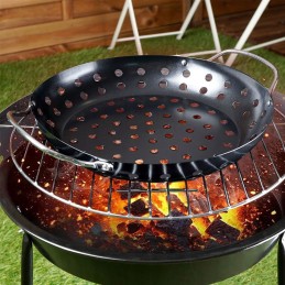 Grilling basket metal black 29x24 cm
