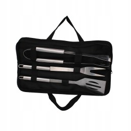 Grilio mentelė / šakutė / žnyplės + dėklas