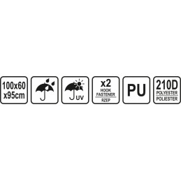 Grilio dangtis 100 x 60 x 95 cm lund 99760