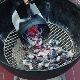 Kaminas šašlykinei uždegti, anglių laužas, didelis briketinis ugnies starteris