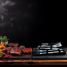 ✅Grilinio kepimo reikmenų rinkinys 5in1 - puikiai tiks dovanai!