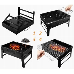 Sodo ir turistinė kepsninė, sulankstomas, nešiojamas, anglinis kempingas lagaminas