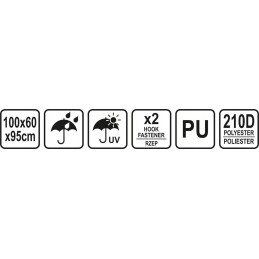 Sodo kepsninių dangtis 100 x 60 x 95 cm - yg-99760