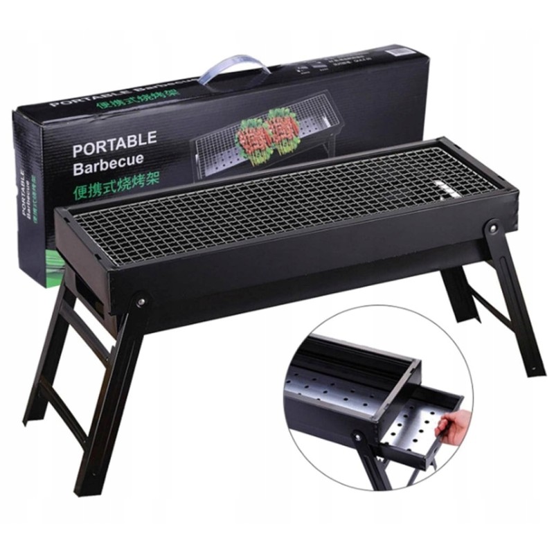 Sulankstomas medžio anglies sodo turistinis grilis