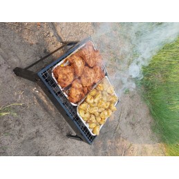 Nešiojama anglis turistinė kepsninė