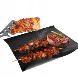 Praktiškas tefloninis orkaitės kilimėlis, skirtas kepti ant grotelių, iš 12 BBQ padėklų