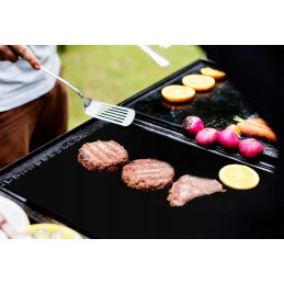 Praktiškas tefloninis orkaitės kilimėlis, skirtas kepti ant grotelių, iš 12 BBQ padėklų