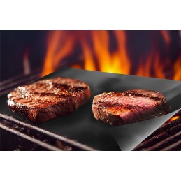 Praktiškas tefloninis orkaitės kilimėlis, skirtas kepti ant grotelių, iš 12 BBQ padėklų