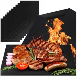 10x grilio kilimėlis, padėklas 40x33cm, teflonas, kepimui, daugkartinės grotelės