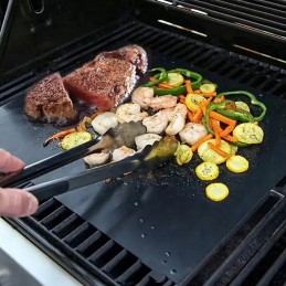 10x grilio kilimėlis, padėklas 40x33cm, teflonas, kepimui, daugkartinės grotelės