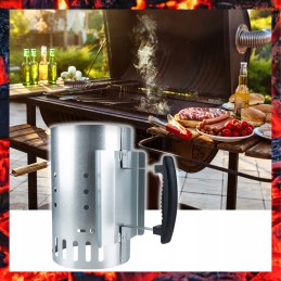 Kaminas, skirtas apšviesti bbq anglies briketų grilį