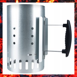 Kaminas, skirtas apšviesti bbq anglies briketų grilį