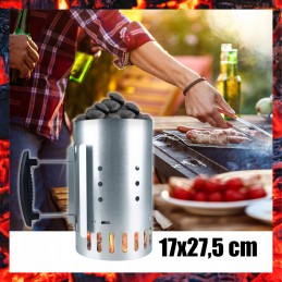 Kaminas, skirtas apšviesti bbq anglies briketų grilį