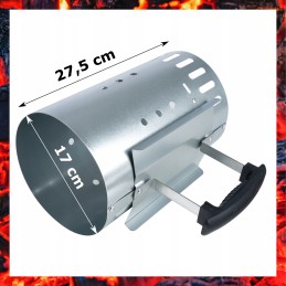 Kaminas, skirtas apšviesti bbq anglies briketų grilį