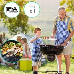 Tefloninis grilio kilimėlis, kepimo skardos, daugkartinės, tvirtos, sertifikuotos, 10 vnt