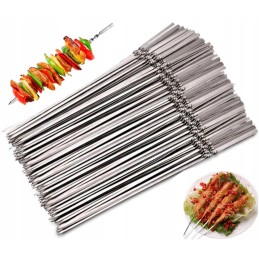 Nerūdijančio plieno mėsos kebabų iešmeliai, grilis, 30 vnt