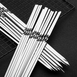 Nerūdijančio plieno mėsos kebabų iešmeliai, grilis, 30 vnt