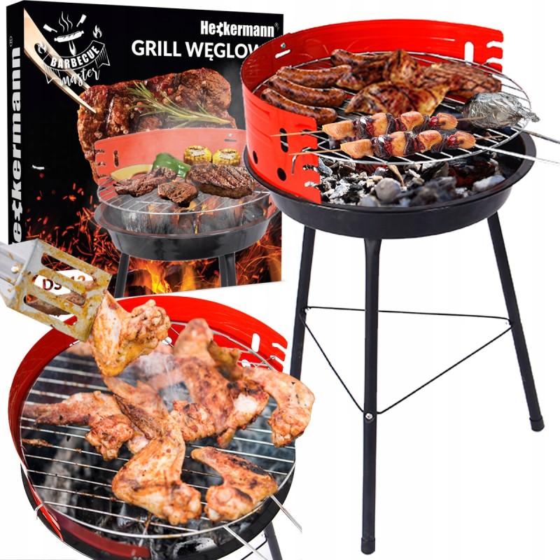 Nešiojama sodo anglių kepsninė su reguliuojamomis grotelėmis