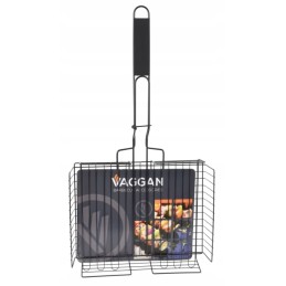 Grotelės, juodo metalo kepimo krepšys, nepridegantis, 58 5x31 5 cm