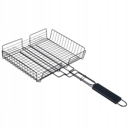Grotelės, juodo metalo kepimo krepšys, nepridegantis, 58 5x31 5 cm
