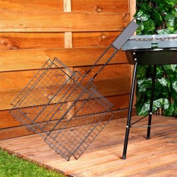 Grotelės, juodo metalo kepimo krepšys, nepridegantis, 58 5x31 5 cm