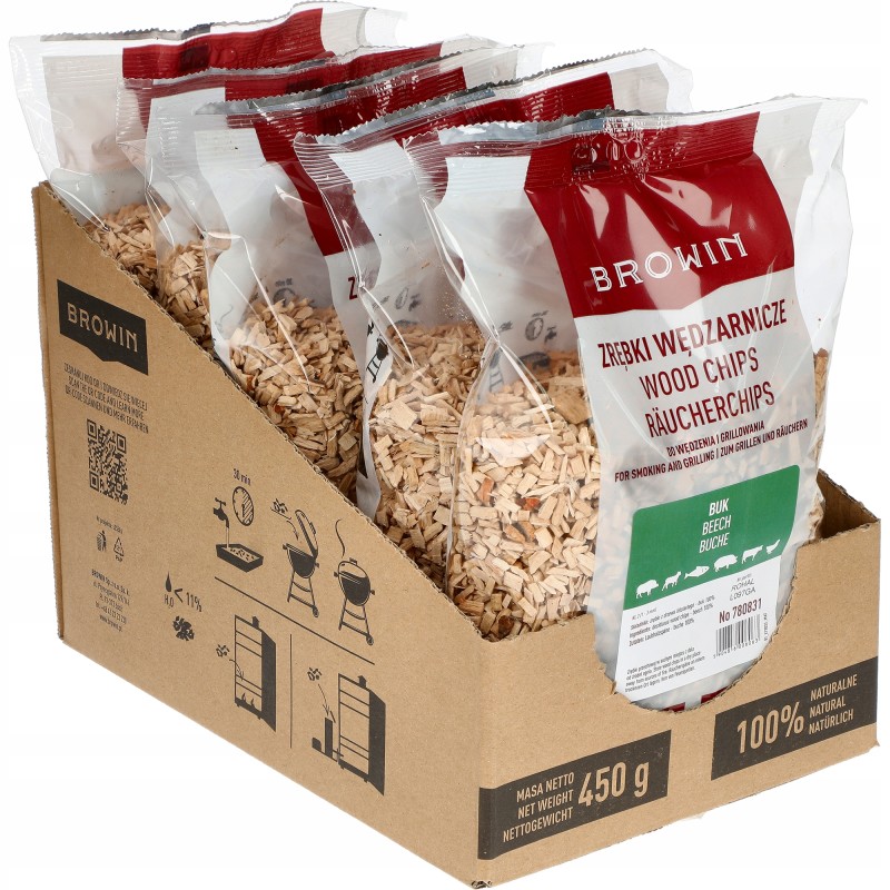 Rūkymo traškučiai 100 buko rinkinys 5x450g 2 klasė browins borniak thermowind