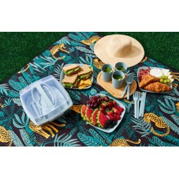 Turistinis grilio pikniko rinkinys 6 asmenims, 32 elementai