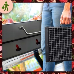 �🔥 Sulankstomas turistinis grilis, nešiojamas sodo anglies lagaminas su rankena