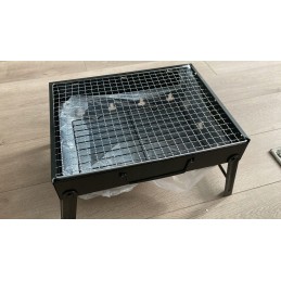 �🔥 Sulankstomas turistinis grilis, nešiojamas sodo anglies lagaminas su rankena