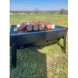 �🔥 Sulankstomas turistinis grilis, nešiojamas sodo anglies lagaminas su rankena