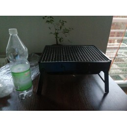 �🔥 Sulankstomas turistinis grilis, nešiojamas sodo anglies lagaminas su rankena