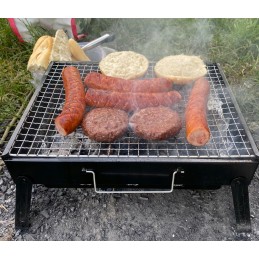 �🔥 Sulankstomas turistinis grilis, nešiojamas sodo anglies lagaminas su rankena