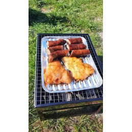 �🔥 Sulankstomas turistinis grilis, nešiojamas sodo anglies lagaminas su rankena