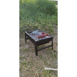 �🔥 Sulankstomas turistinis grilis, nešiojamas sodo anglies lagaminas su rankena