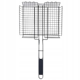 Grotelės, juodo metalo kepimo krepšys, nepridegantis, 58 5x31 5 cm