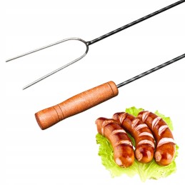 10vnt laužo lazdelės kielbasa šakutės šakutės