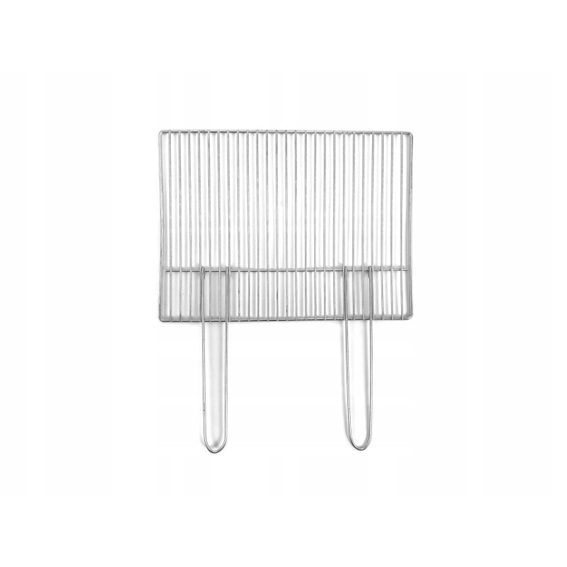 Grilio grotelės 40x30, chromuotos - atlenkiamos rankenos
