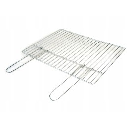 Grilio grotelės 40x30, chromuotos - atlenkiamos rankenos