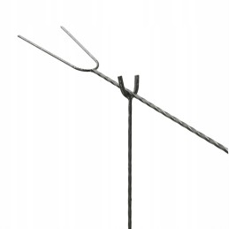 Metalinės atramos ugnies lazdoms, juodos ugnies lazdos atramos, 10 vnt, 62 cm