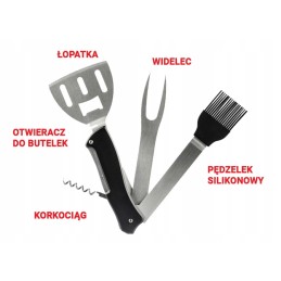 Praktiškas, sulankstomas 5in1 kepsninės įrankių rinkinys – sulankstomas daugiafunkcis įrankis kepimui ant grotelių
