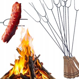 ️ Šakučių pagaliukai laužo grilyje dešra dešroms kepti 1,2 m 10 vnt  ️