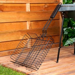 Grotelės mėsai, žuviai, daržovėms kepti, uždaros grotelės, grilio krepšelis