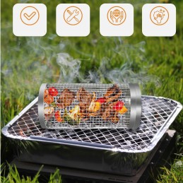 Lengvas grilio krepšelis kepimui apvaliai 20*9cm 2 vnt